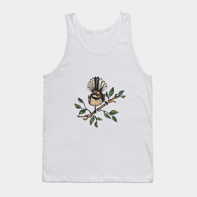 Fantail Bird Tank Top by CasValli